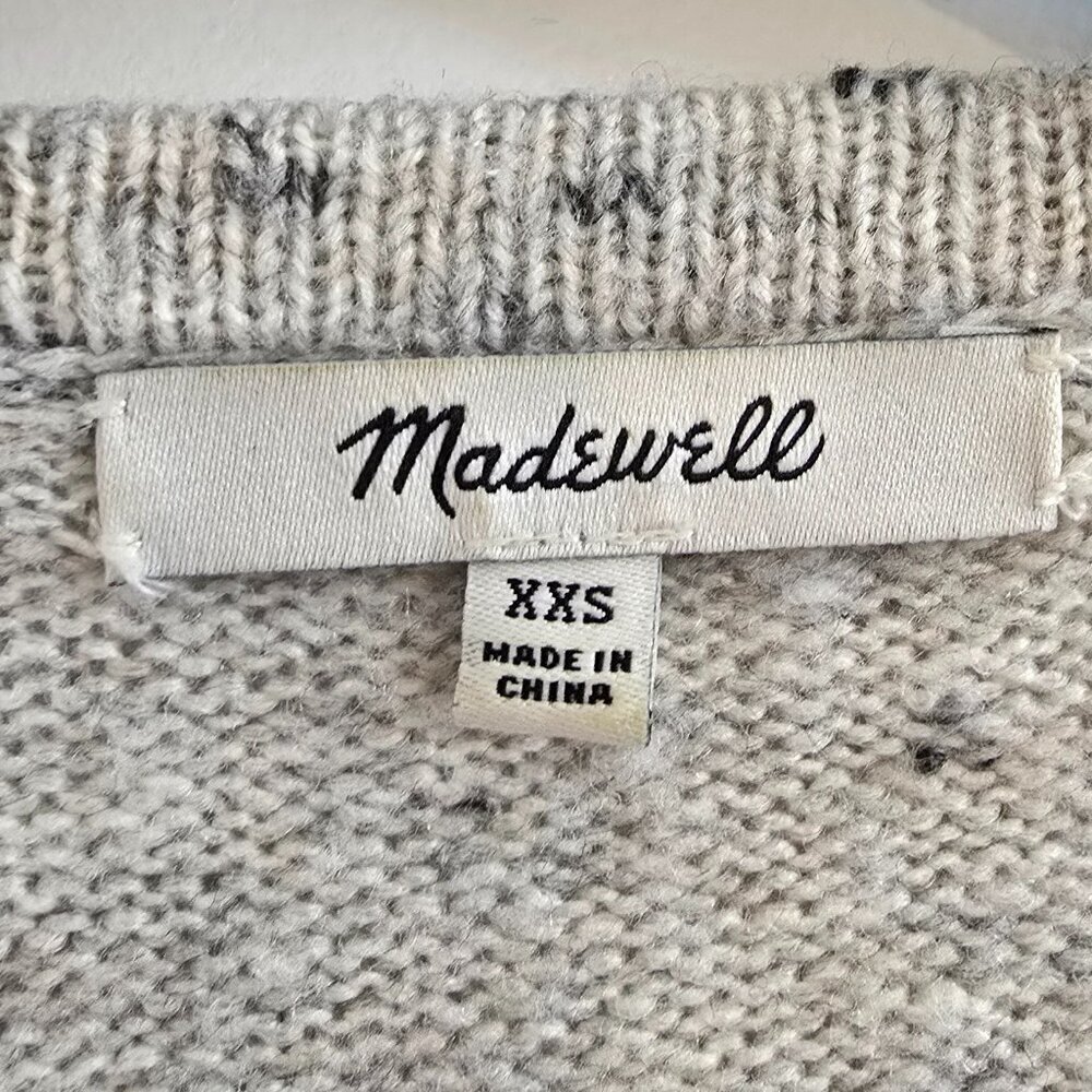 Madewell Donegal Kent Cardigan Sweater in Coziest Yarn - Donegal Smoke - Picture 6 of 8